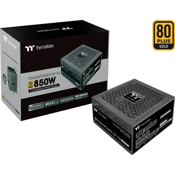 Thermaltake TOUGHPOWER GF A3 Gold 850W - TT Premium Edition, PC-Netzteil (schwarz, 1x 12-Pin High Power GPU, 4x PCIe, Kabel-Management, 850 Watt)