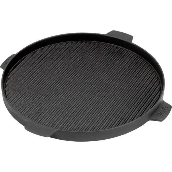 Big Green Egg Grillplatte aus Gusseisen, Ø 35cm (anthrazit, für Big Green Egg Large, XLarge, 2XL)