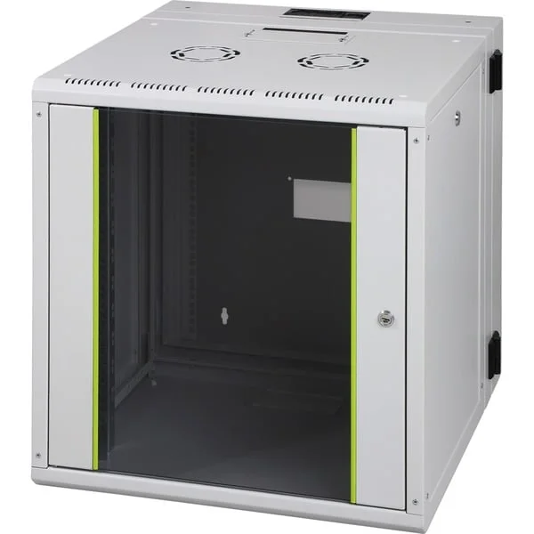 Digitus 20HE Wandgehäuse mit Schwenkrahmen, IT-Schrank (hellgrau, 20 Höheneinheiten)