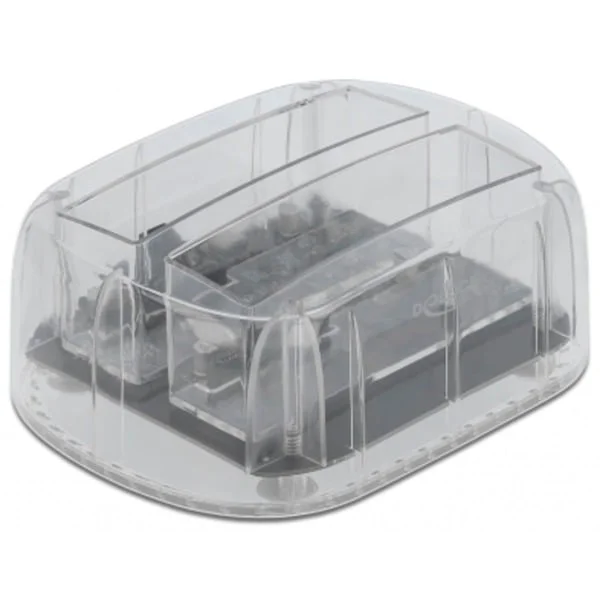 DeLOCK USB Type-C Dockingstation für 2 x SATA HDD / SSD (transparent)