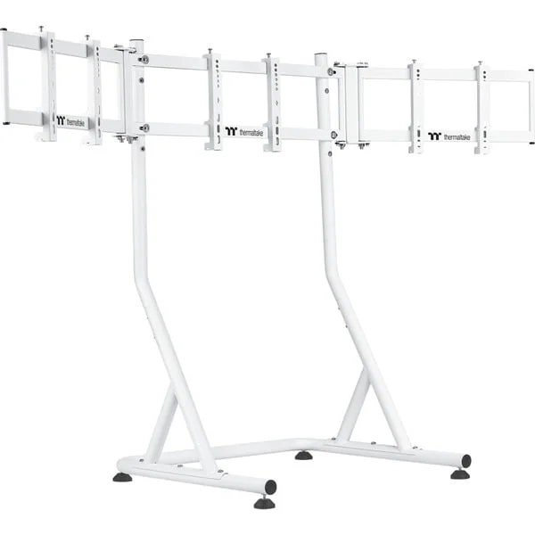 Thermaltake Triple Monitor Stand Snow, für Racing Simulator Cockpit GR500, Monitorhalterung (weiß, für Monitore 32" - 55")