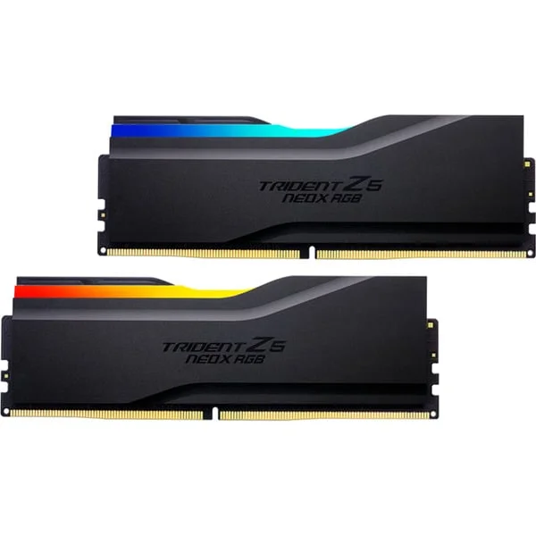 G.Skill DIMM 32 GB DDR5-6000 (2x 16 GB) Dual-Kit, Arbeitsspeicher (schwarz, F5-6000A2636H16GX2-TZ5NXRK, Trident Z5 NEO X RGB, AMD EXPO)