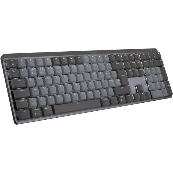 Logitech MX Mechanical, Tastatur (hellgrau/dunkelgrau, DE-Layout, taktile Schalter, Logi Bolt, Bluetooth)