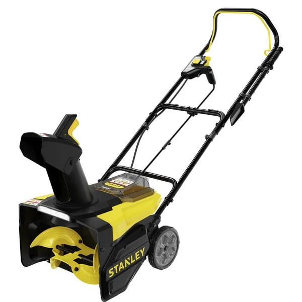 Stanley Akku-Schneefräse (SCSNP460R2-QW), 36Volt (2x18V) (schwarz/gelb, 2x Li-Ion-Akku 6,0Ah, 2x Ladegerät)