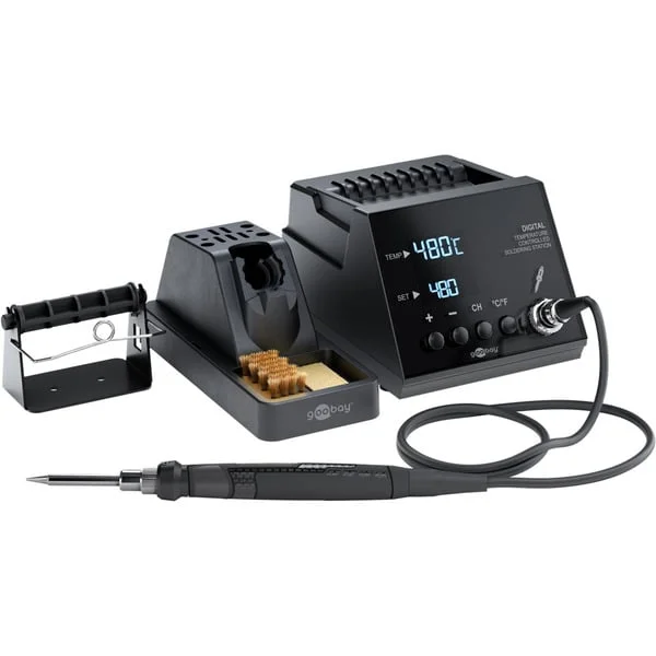 goobay Digitale Lötstation 70, Lötkolben (schwarz, 70 Watt)