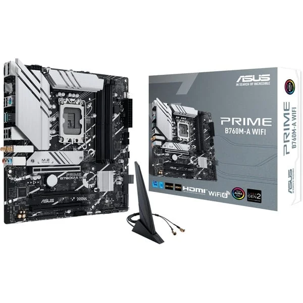 ASUS PRIME B760M-A WIFI, Mainboard (schwarz/silber)