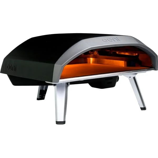 Ooni Koda 16 Pizzaofen (schwarz/silber, für Pizzen bis ca. Ø 40cm)
