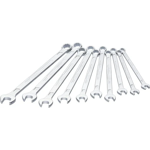 Hazet Ring-Maulschlüssel-Satz 600LG/10, 10-teilig, Schraubenschlüssel (verchromt, lang)