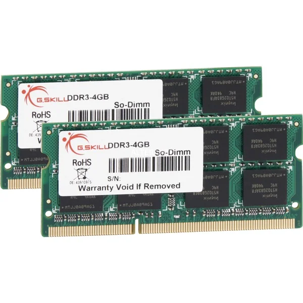 G.Skill SO-DIMM 8 GB DDR3-1066 (2x 4 GB) Dual-Kit, Arbeitsspeicher (F3-8500CL7D-8GBSQ, Lite Retail)