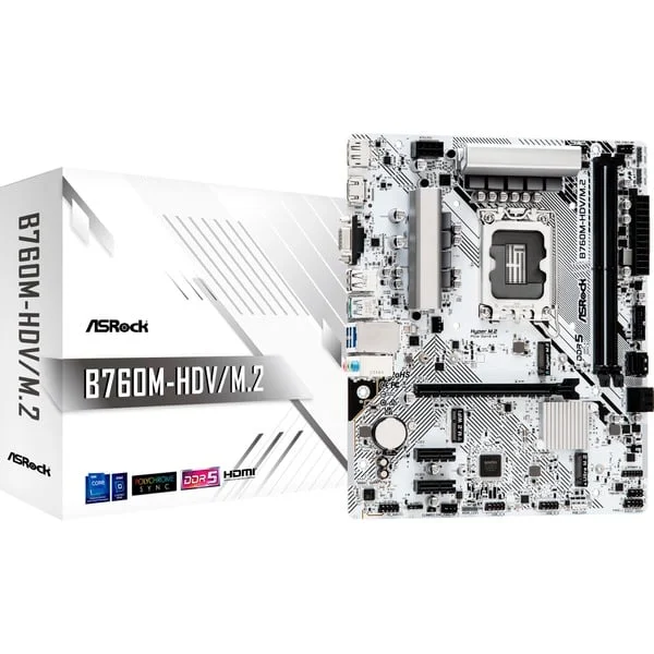 ASRock B760M-HDV/M.2 WHITE, Mainboard (weiß)