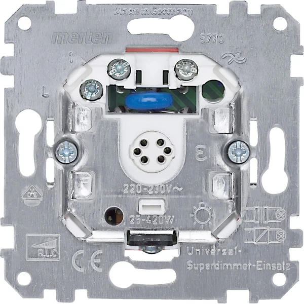 Merten Universal-Superdimmer-Einsatz Wechselstrom 230 Volt 20 bis 420 Watt/VA Typ 577099 (Retail)