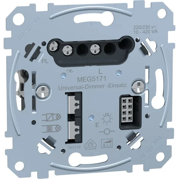 Merten Universal-Dimmer-Einsatz Typ MEG5171-0000 für ohmsche, induktive und kapazitive Lasten (Retail)