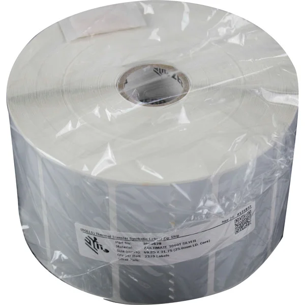 Zebra Z-Ultimate 3000T 70x32mm, Etikett (silber, 12 Rollen, 70 x 32 mm)