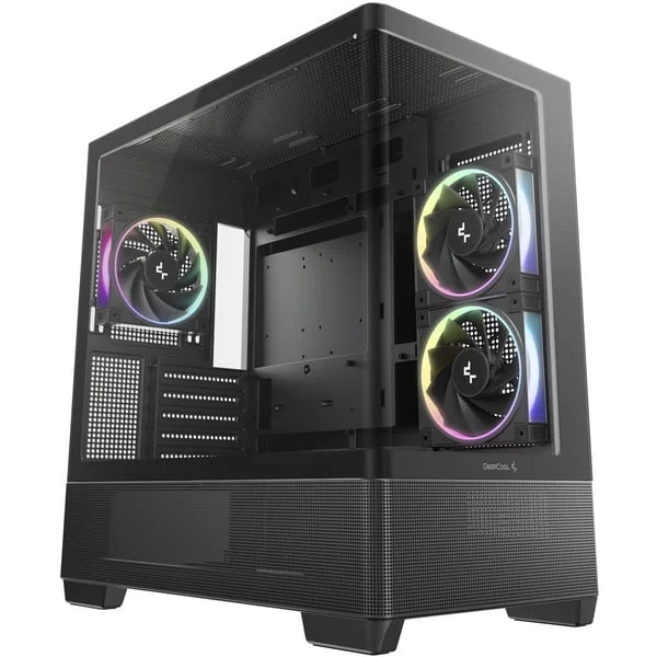 DeepCool CG380U 3F, Tower-Gehäuse (schwarz, Panoramaglas-Gehäuse)
