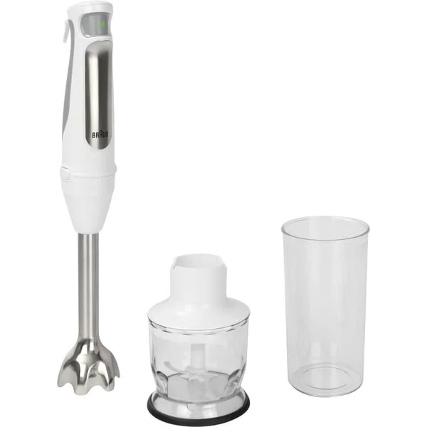Braun MultiQuick 7 Stabmixer MQ 7020 (weiß, 1.000 Watt, mit Zerkleinerer)