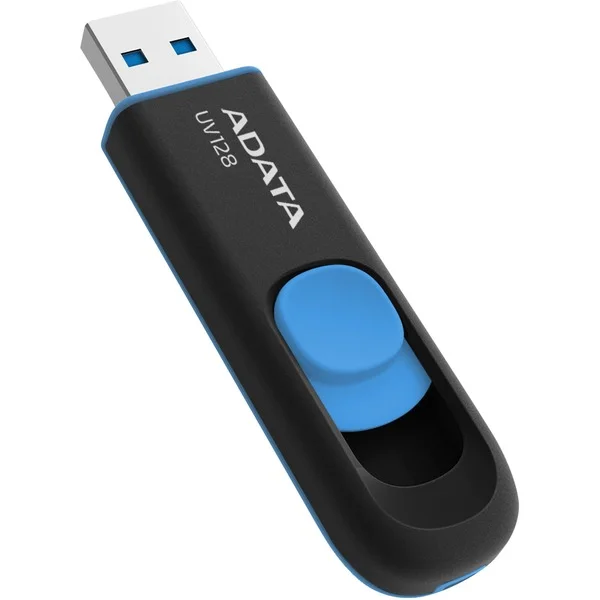 ADATA Dash Drive UV128 256 GB, USB-Stick (schwarz/blau, USB-A 3.2 Gen 1)