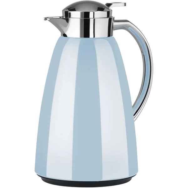 Emsa CAMPO Isolierkanne, 1 Liter (hellblau/edelstahl, QUICK TIP Verschluss)