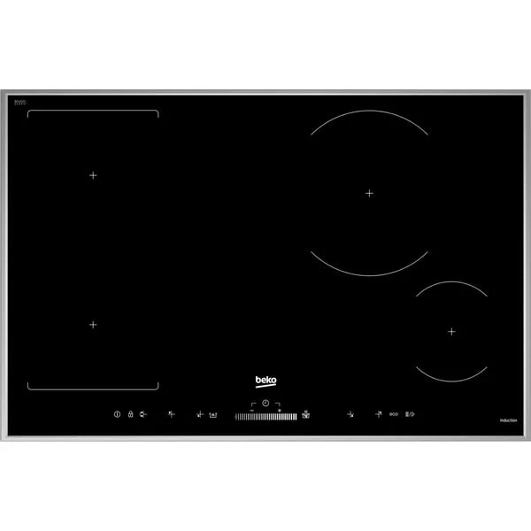 BEKO HII 84500 FHTX, Autarkes Kochfeld (schwarz/silber, 77 cm)
