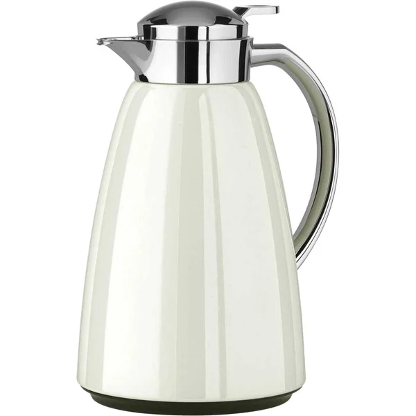 Emsa CAMPO Isolierkanne, 1 Liter (weiß/edelstahl, QUICK TIP Verschluss)