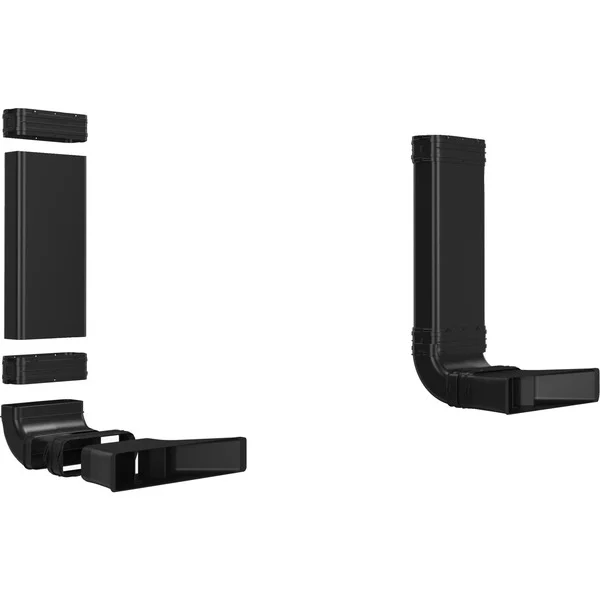 Neff 1x L-Bogen Z861KR2, für Umluft-Set, Rohr (schwarz, 6-teiliges Set)