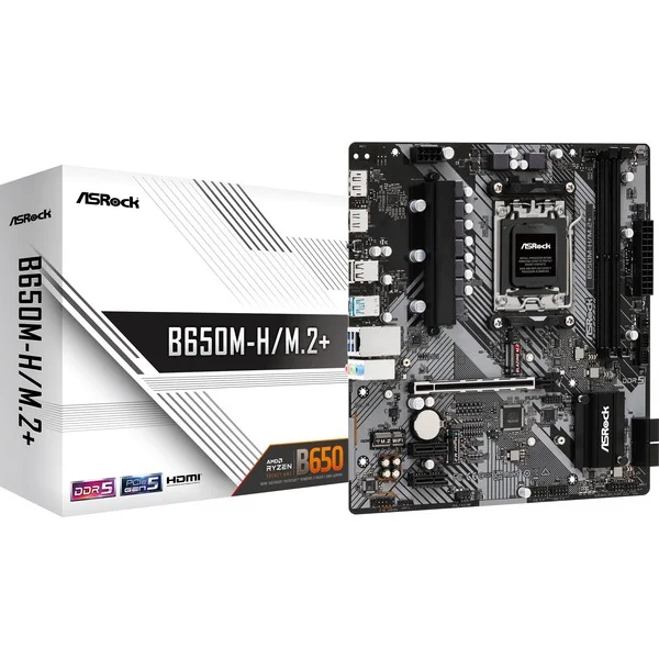 ASRock B650M-H/M.2+, Mainboard (grau/schwarz)
