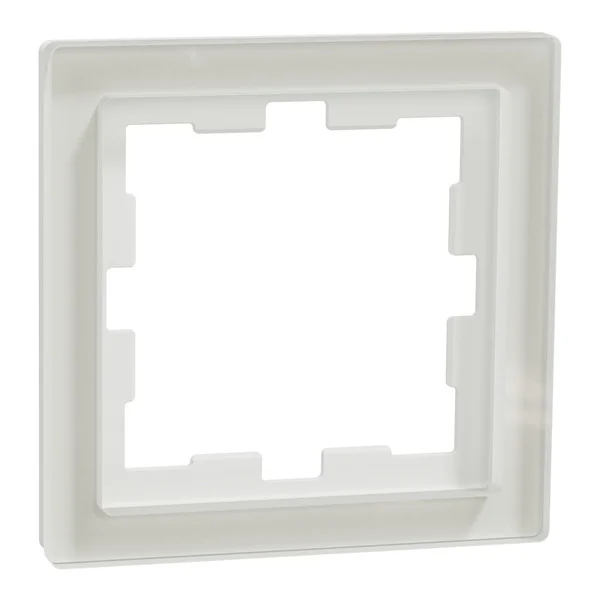 Merten Rahmen einfach Kristallweiß D-Life Glas MEG4010-6520 (weiß (matt), Retail)