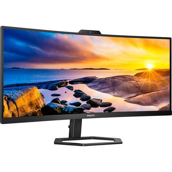 Philips 34E1C5600HE/00, LED-Monitor (86.36 cm (34 Zoll), schwarz, DisplayPort, HDMI, Adaptive-Sync, USB-C, Curved, Webcam, 100Hz Panel)