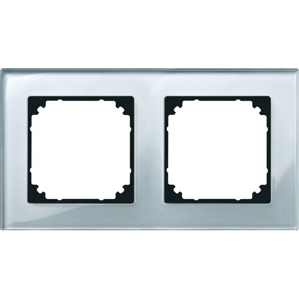 Merten Rahmen aus Glas für zwei Einheiten, waagerecht und senkrecht montierbar, Typ 489260 (Retail)