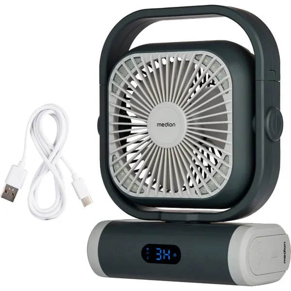 Medion LIFE Camping Ventilator E10 TF (MD 12065) (grau/weiß)