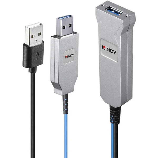 Lindy Fibre Optic USB 3.0 Kabel, Verlängerungskabel (30m)