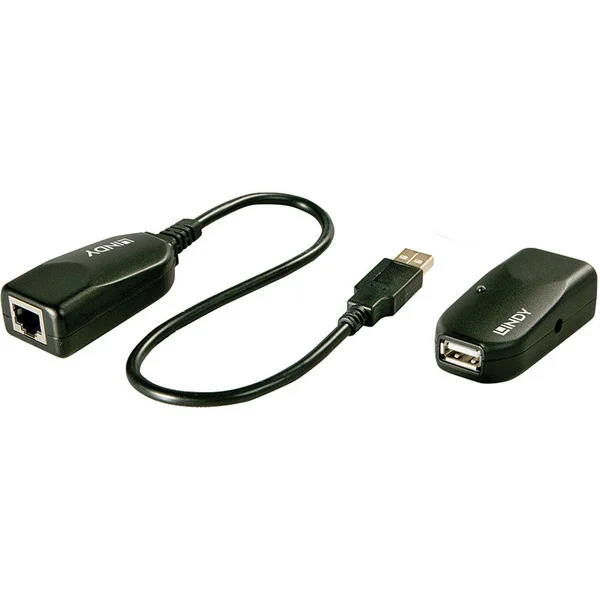 Lindy USB 2.0 Cat.5/6 Extender, USB-Extender (schwarz, 50m)