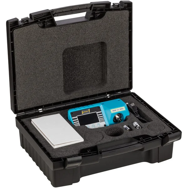 Hazet Elektronisches Drehmoment-Prüfgerät (7903E), Messgerät (blau/schwarz, 1,5 – 30 Nm, 3/8 Zoll Sechskant, 1/4 Zoll Vierkant, 3/8 Zoll Vierkant)