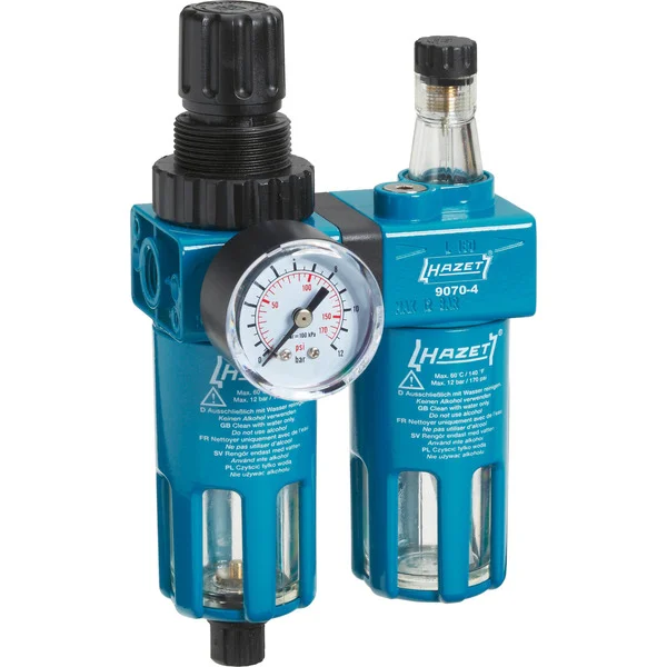 Hazet Wartungseinheit 9070-4 (Filterdruckminderer, Nebelöler und Manometer)