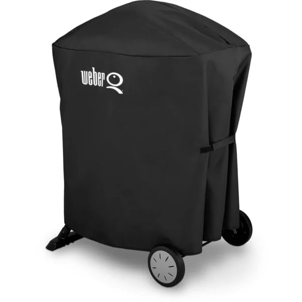 Weber Abdeckhaube Premium 7120, für Q100/200/ 1000/2000 mit Wagen, Schutzhaube (schwarz)