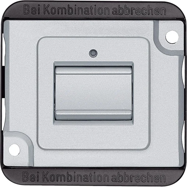 Merten Wechseltaster-Einsatz einpolig mit Wippe, 10 Ampere, 250 Volt, Unterputz, matt (aluminium, Retail)