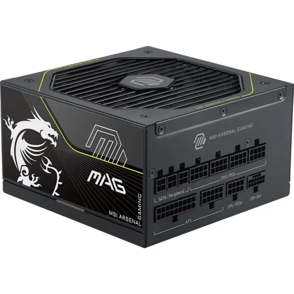 MSI MAG A1000PLS PCIE5 1000W, PC-Netzteil (schwarz, 1x 12-Pin High Power GPU, 4x PCIe, Kabelmanagement, 1000 Watt)