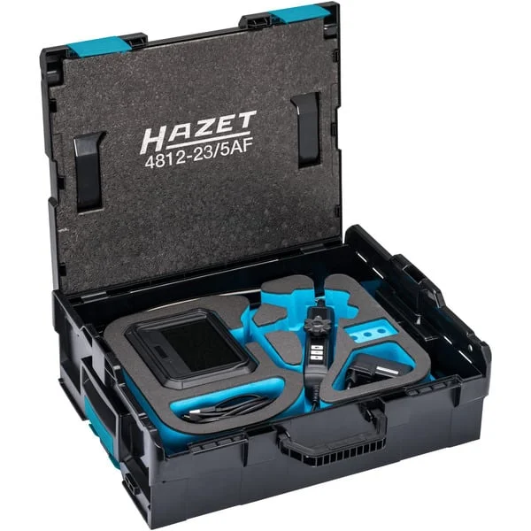 Hazet HD Touch Screen Endoskop Satz mit Schwenk-Sonde 180°, D 3,9 mm, 5 teilig, Inspektionskamera (schwarz, HD-Kamera, SD-Karte 64 GB)