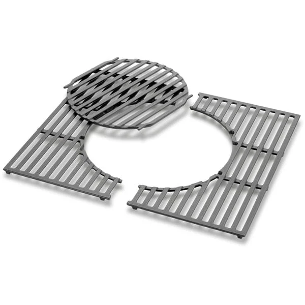 Weber Gourmet BBQ System Grillrost-Einsatz 8846, für Spirit 200 (schwarz, 3-teilig, Gusseisen)
