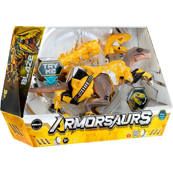 MGA Entertainment Armorsaurs Armor-Up - Yellow Raptor Blaze, Spielfigur