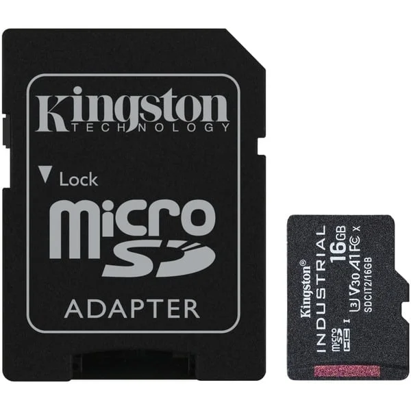 Kingston Industrial 16 GB microSDHC, Speicherkarte (schwarz, UHS-I U3, Class 10, V30, A1)