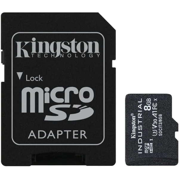Kingston Industrial 8 GB microSDHC, Speicherkarte (schwarz, UHS-I U3, Class 10, V30, A1)