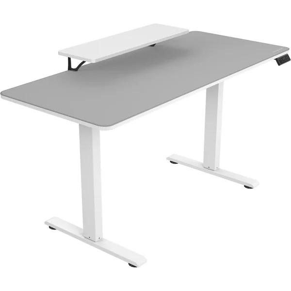 Cougar Gaming Schreibtisch E-Star 140, Gaming-Tisch (weiß/grau, 140 x 60cm, mit Monitorständer)