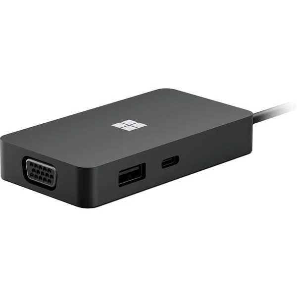 Microsoft Surface USB-C Travel Hub, Dockingstation (schwarz, HDMI, RJ-45, USB-A, USB-C)