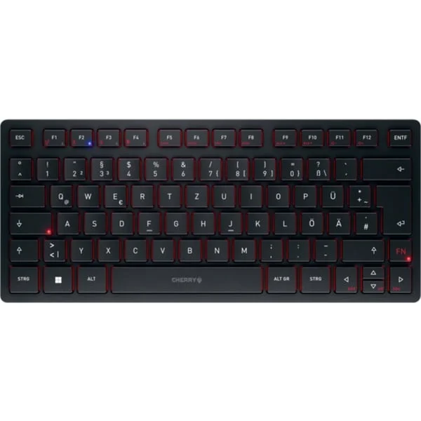 CHERRY KW 9200 MINI, Tastatur (schwarz, DE-Layout, Cherry SX-Scherentechnologie)