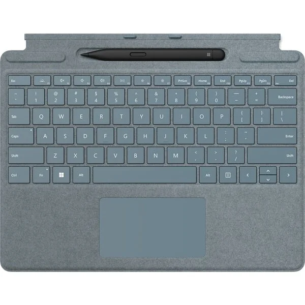 Microsoft Surface Pro Keyboard mit Slim Pen, Tastatur (blau, DE-Layout, für Surface Pro (11. Edition)/10 for Business/9/8)