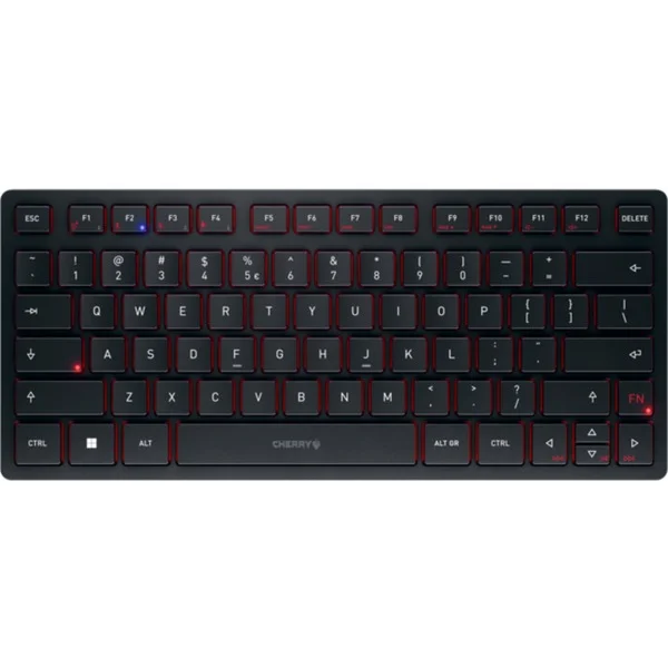 CHERRY KW 9200 MINI, Tastatur (schwarz, EU-Layout (QWERTY), Cherry SX-Scherentechnologie)