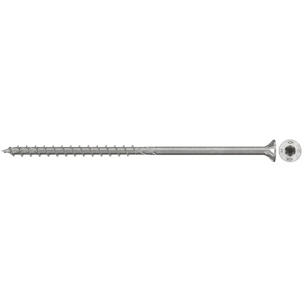 fischer Spanplattenschraube PowerFast II 6,0x120 Senkkopf TX (100 Stück, mit Teilgewinde, Edelstahl A2)