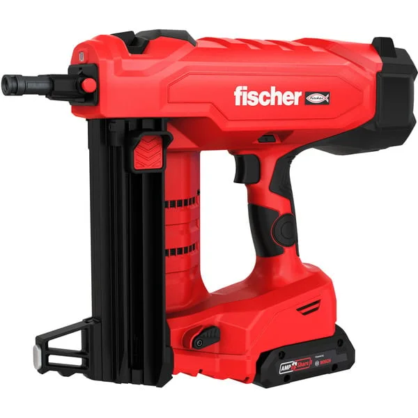 fischer Akku-Bolzenschubgerät FXC85 Set, XL-Boxx, Nagler (rot/schwarz, 2x ProCORE 18V 4.0Ah, Ladegerät)