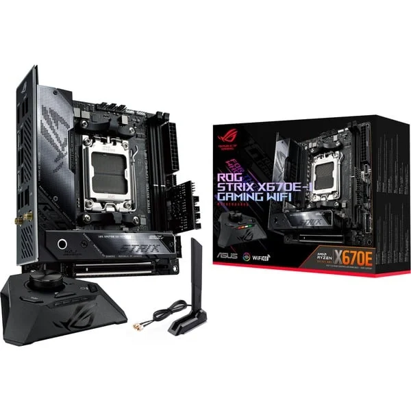 ASUS ROG STRIX X670E-I GAMING WIFI, Mainboard (schwarz/silber, B-Ware)