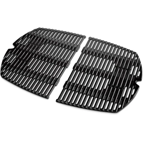 Weber Grillrost Set 7646, für Q 300- / 3000 Serie (schwarz, 2-teilig, Gusseisen)